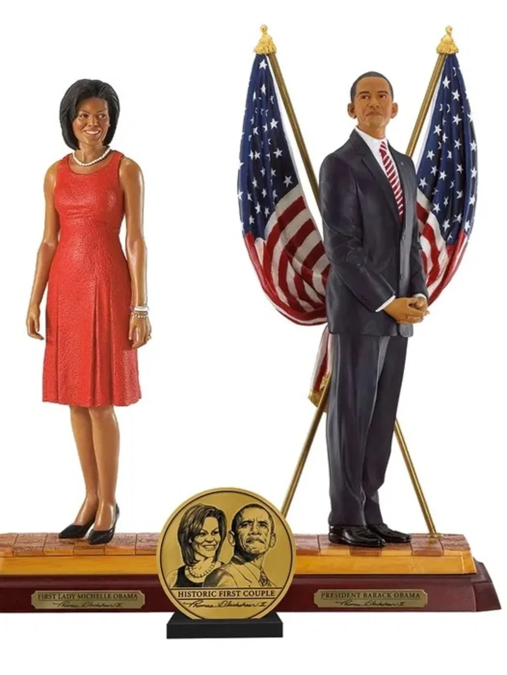 First Couple Figurine President Obama By Thomas Blackshear 14” figurine
